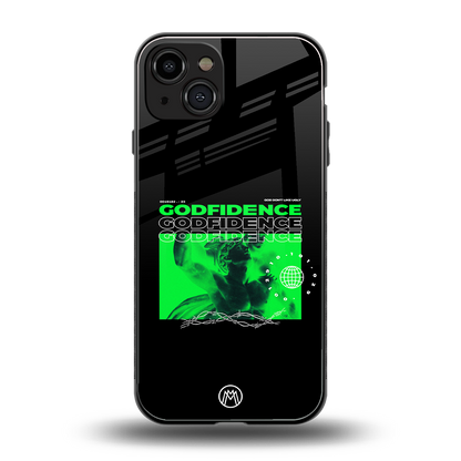 godfidence back phone cover | glass case for iphone 15