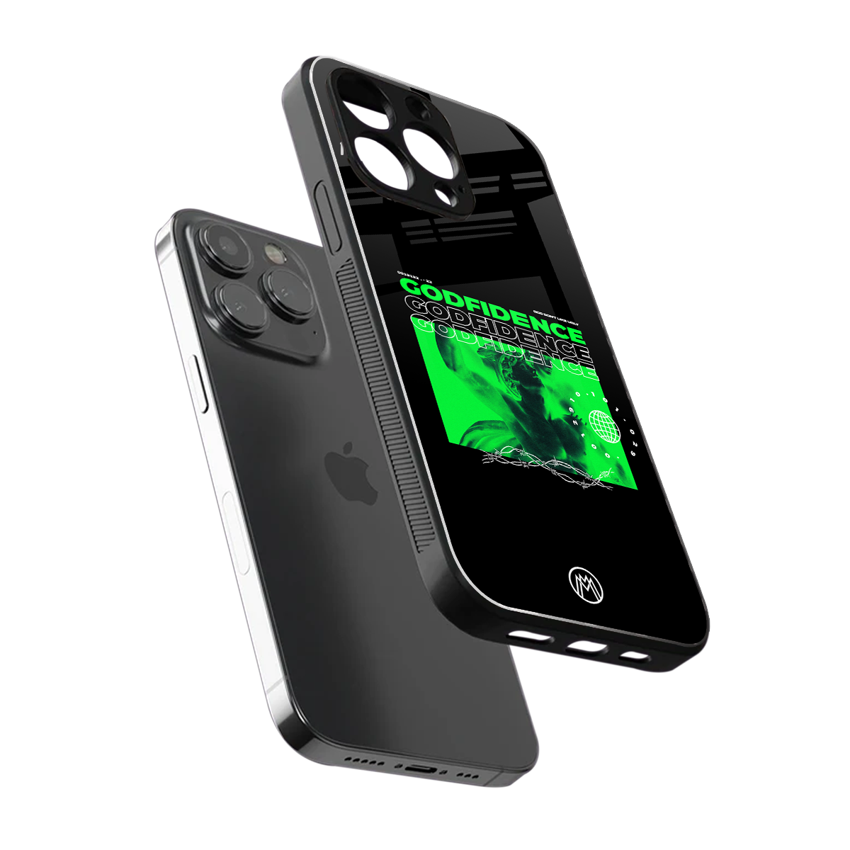 godfidence back phone cover | glass case for iphone 15 pro