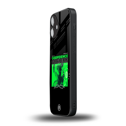 godfidence back phone cover | glass case for iphone 16 plus