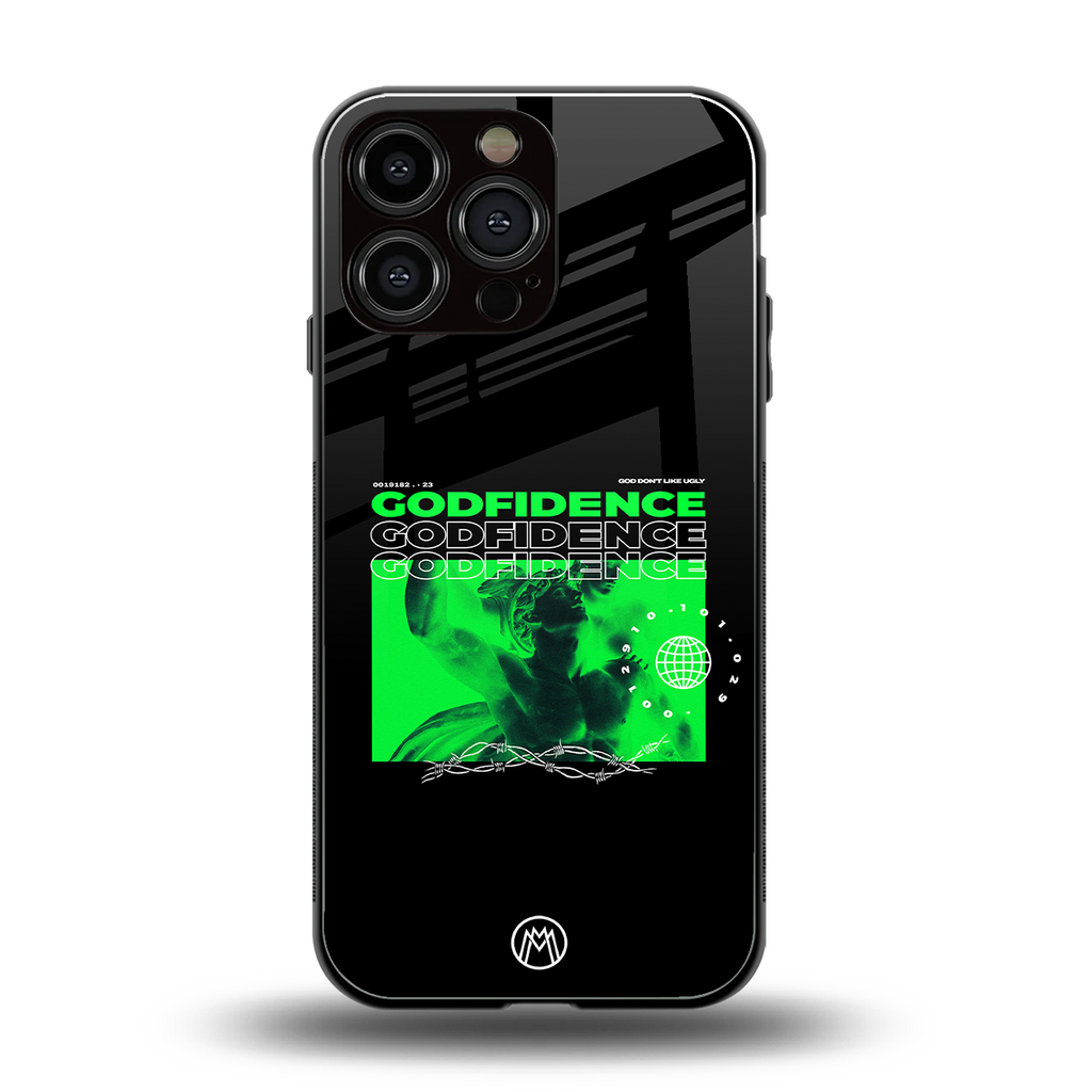 godfidence back phone cover | glass case for iphone 16 pro max