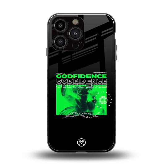 godfidence back phone cover | glass case for iphone 16 pro max