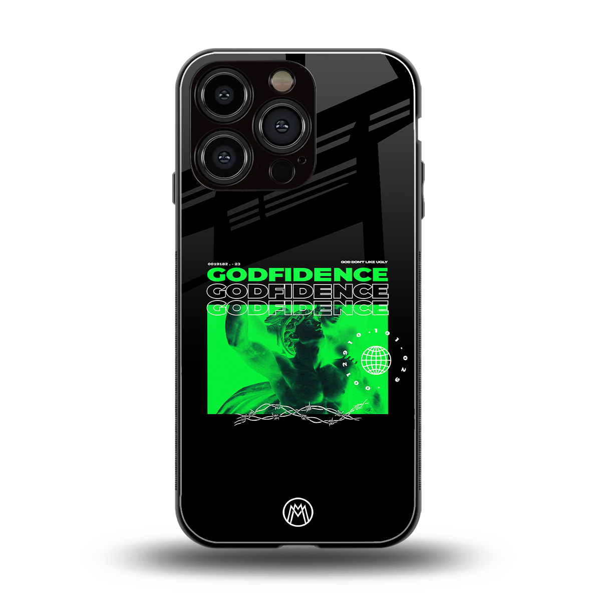 godfidence back phone cover | glass case for iphone 16 pro