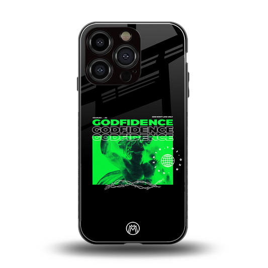 godfidence back phone cover | glass case for iphone 16 pro