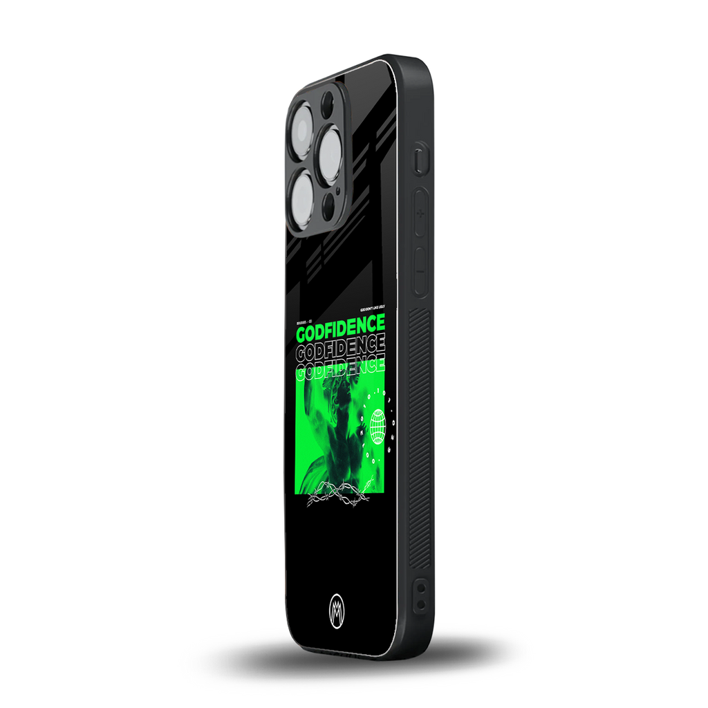 godfidence back phone cover | glass case for iphone 16 pro