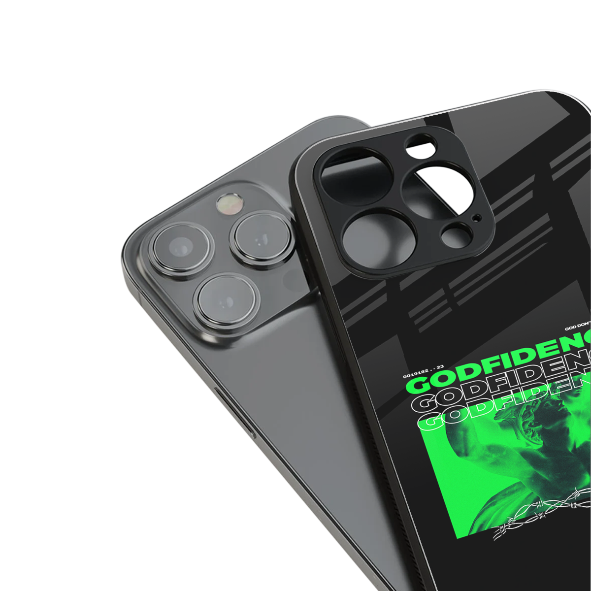 godfidence back phone cover | glass case for iphone 14