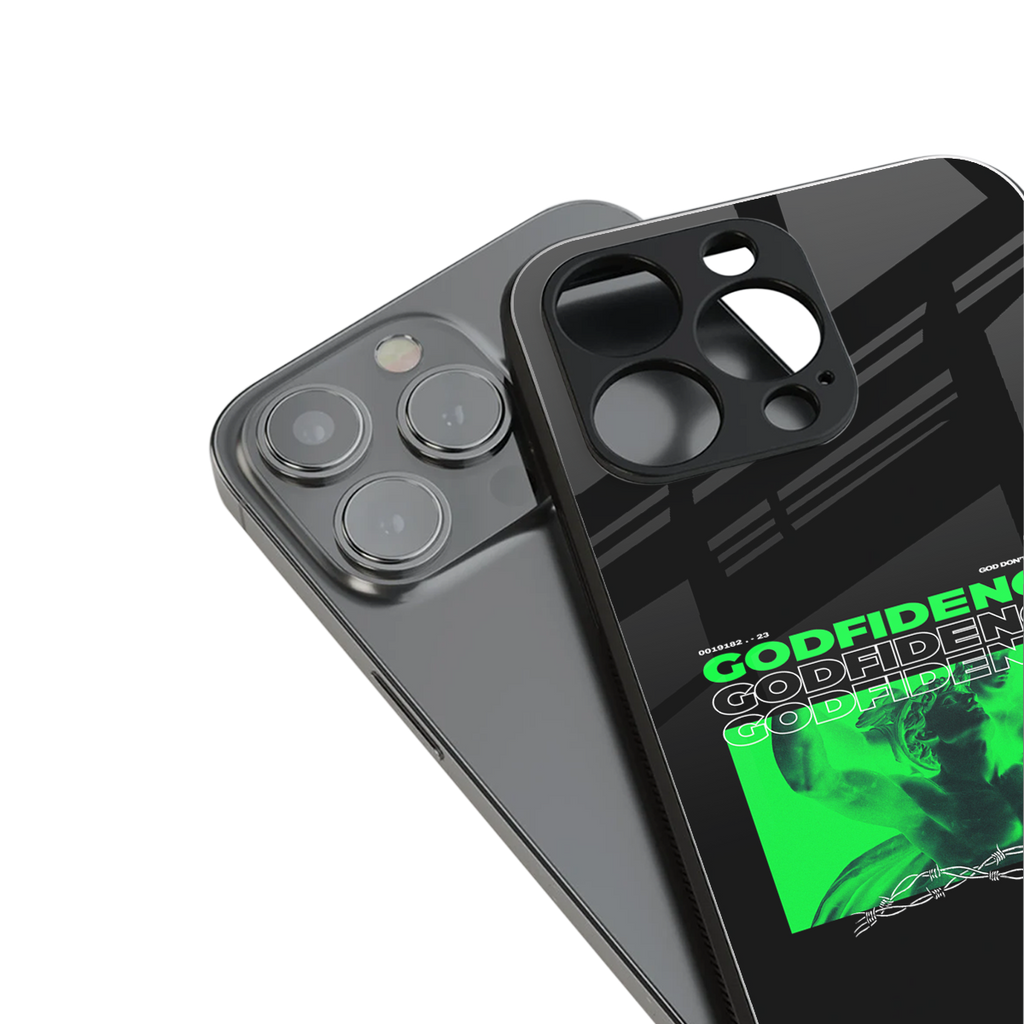 godfidence back phone cover | glass case for iphone 16 pro