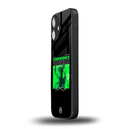 godfidence back phone cover | glass case for iphone 16