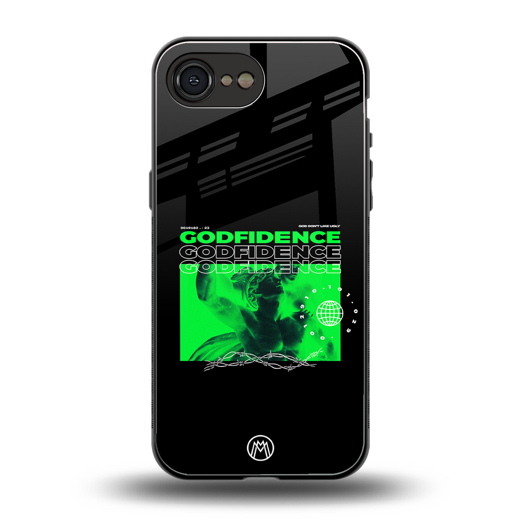 godfidence back phone cover | glass case for iphone 16e