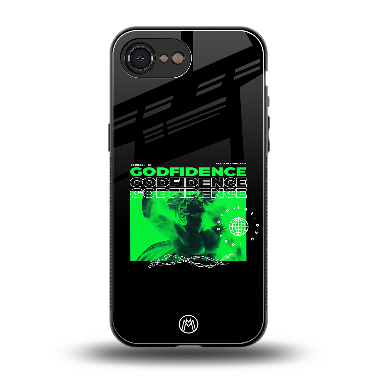 godfidence back phone cover | glass case for iphone 16e