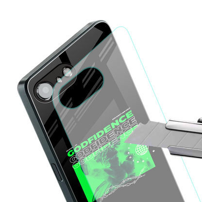 godfidence back phone cover | glass case for iphone 16e