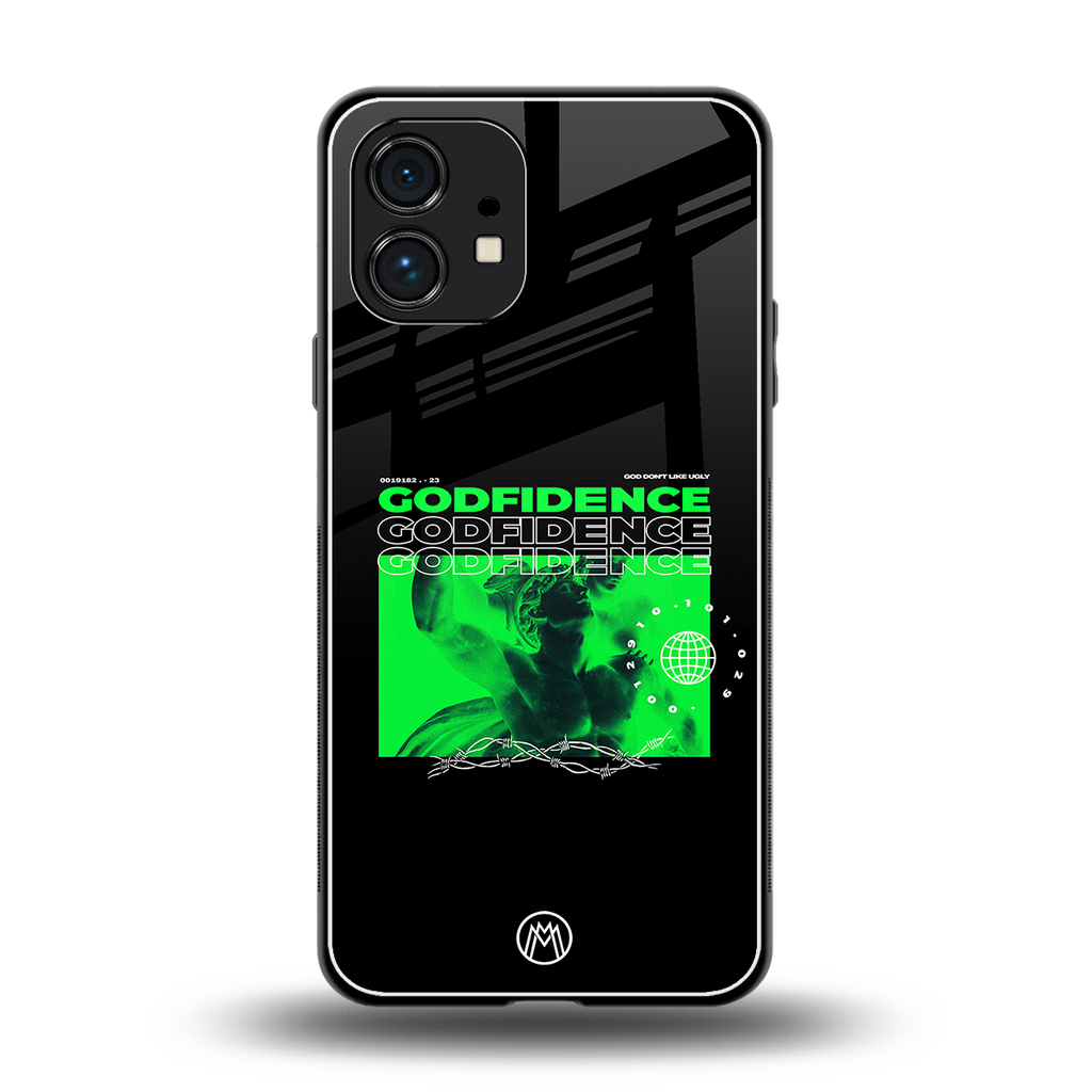 godfidence back phone cover | glass case for nothing phone 1