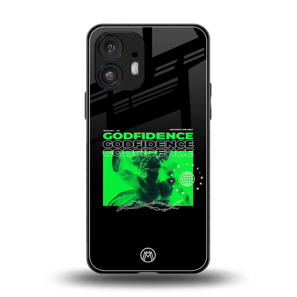 godfidence back phone cover | glass case for nothing phone 2