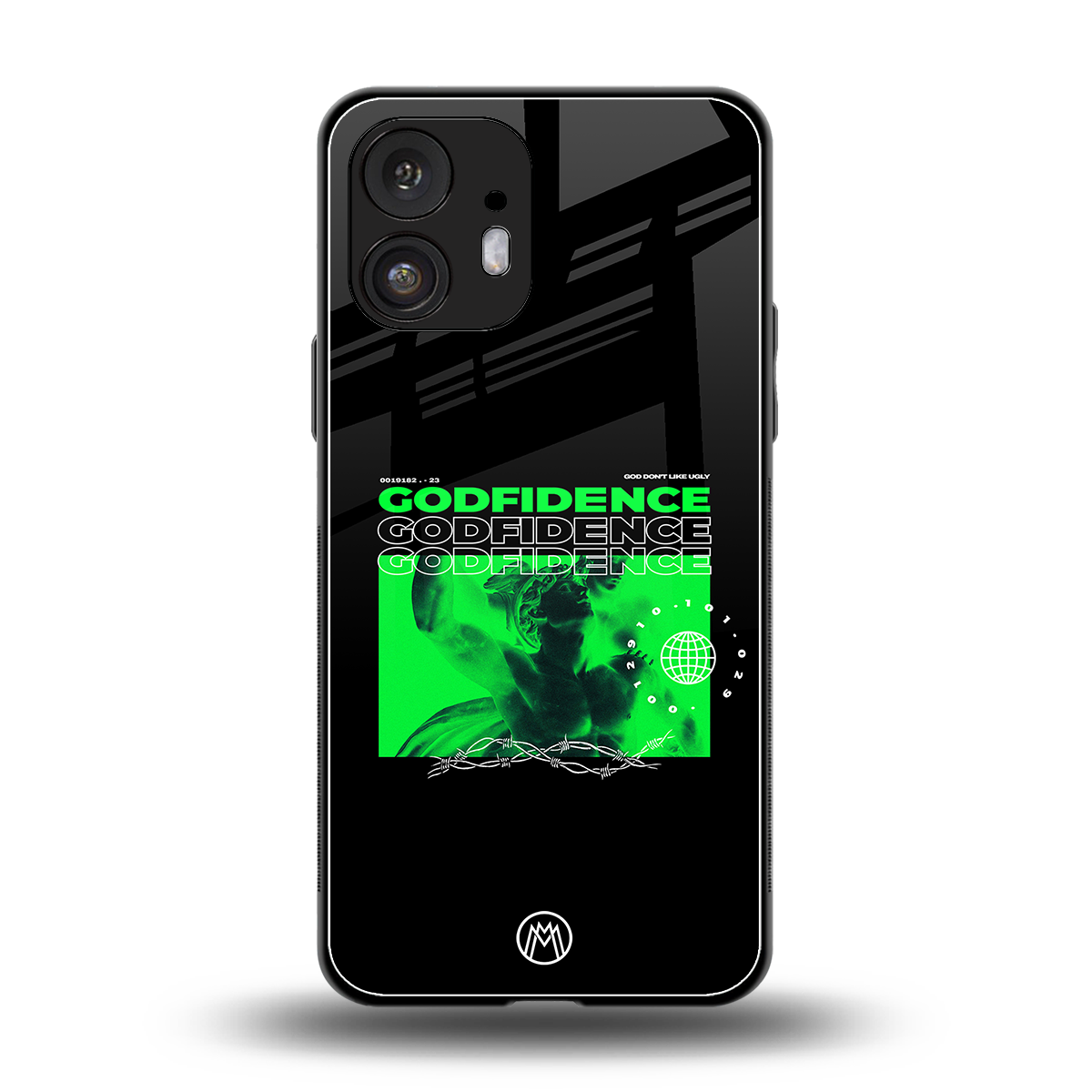 godfidence back phone cover | glass case for nothing phone 2