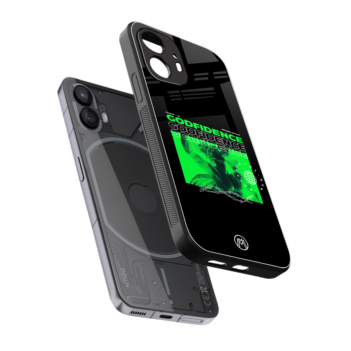 godfidence back phone cover | glass case for nothing phone 2