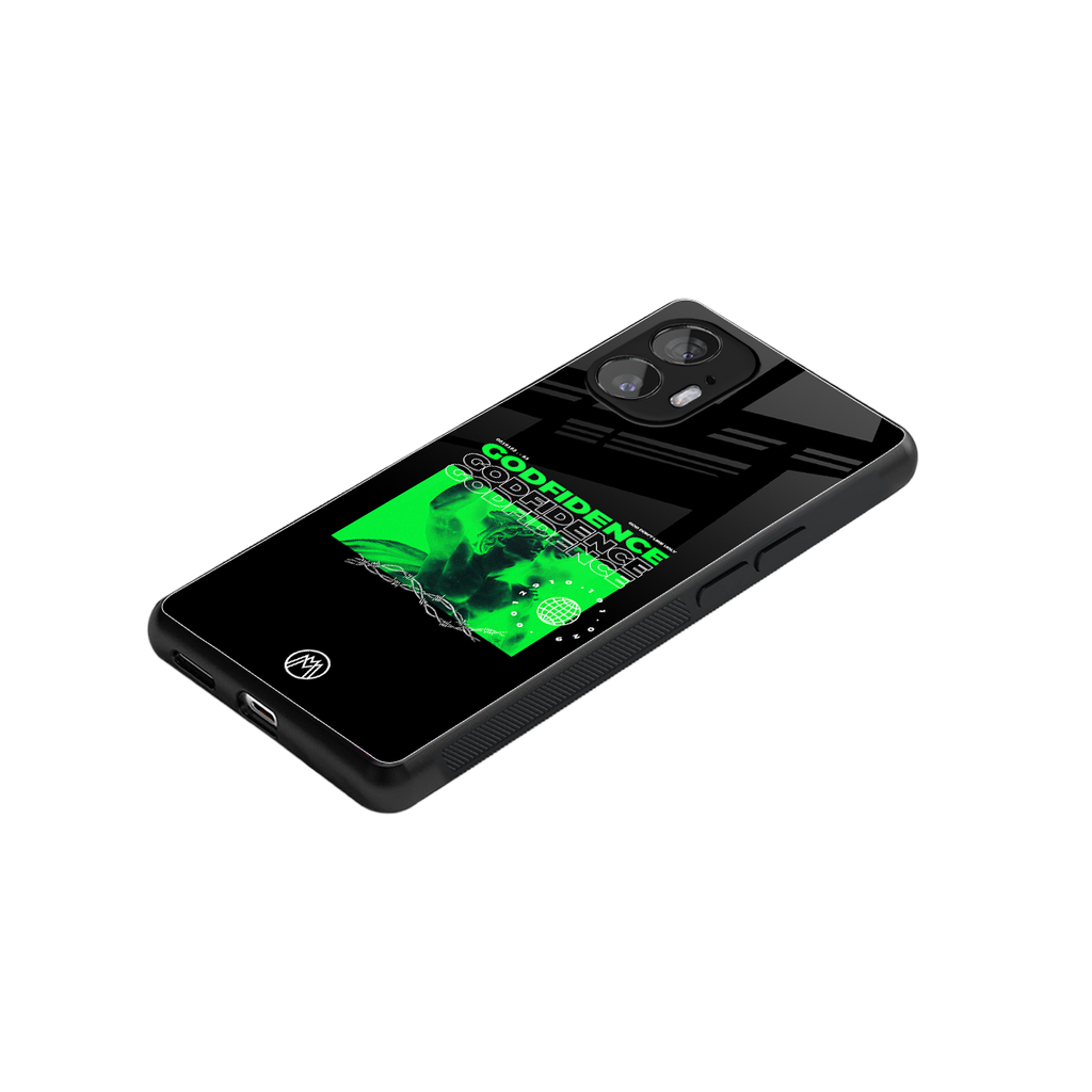 godfidence back phone cover | glass case for nothing phone 2