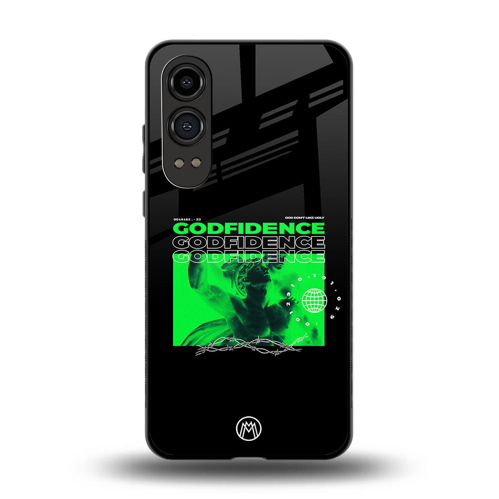 godfidence back phone cover | glass case for oneplus nord ce 4 lite
