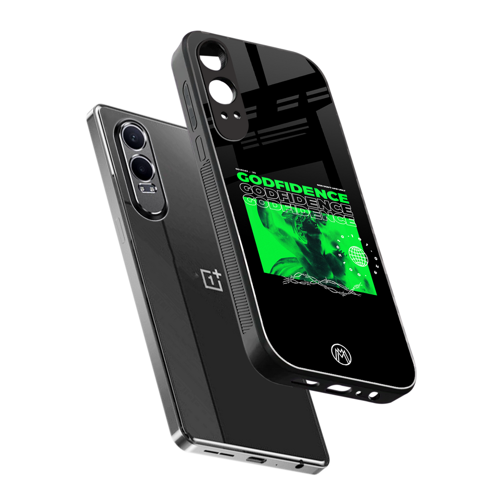 godfidence back phone cover | glass case for oneplus nord ce 4 lite