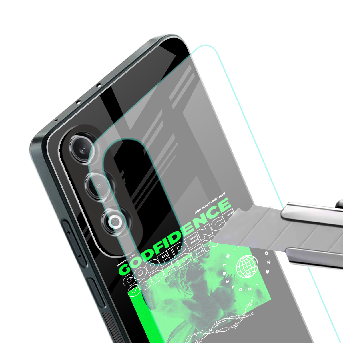 godfidence back phone cover | glass case for oneplus nord ce 4