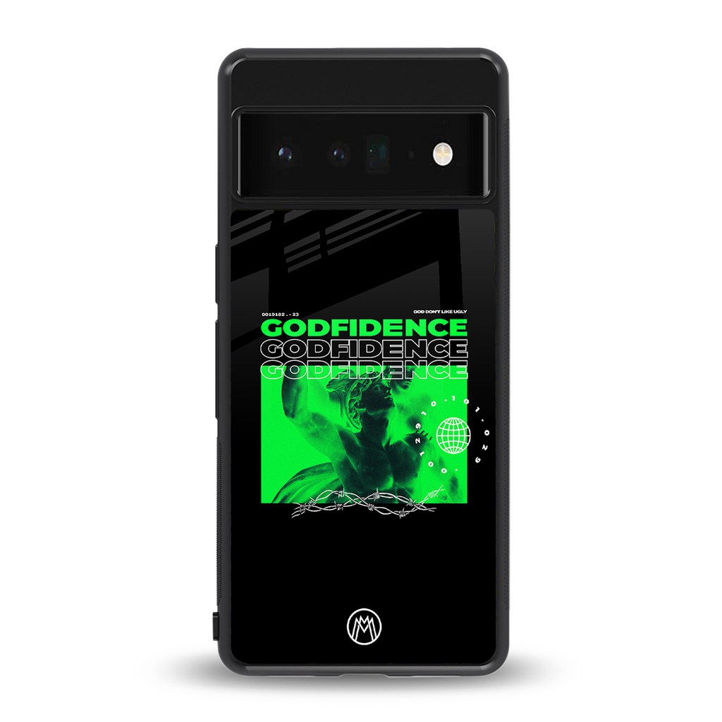 godfidence back phone cover | glass case for google pixel 6 pro