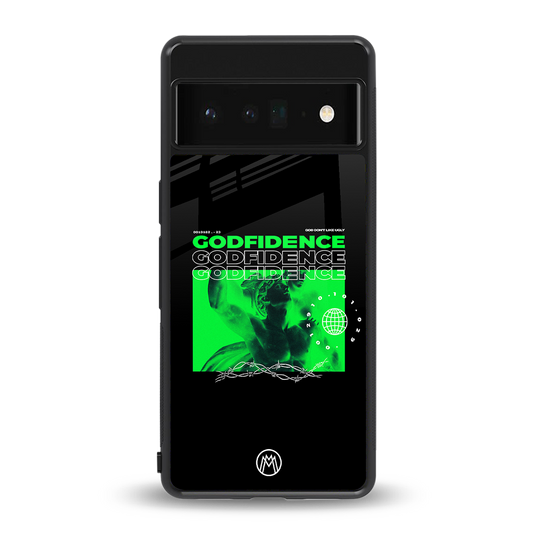 godfidence back phone cover | glass case for google pixel 6 pro