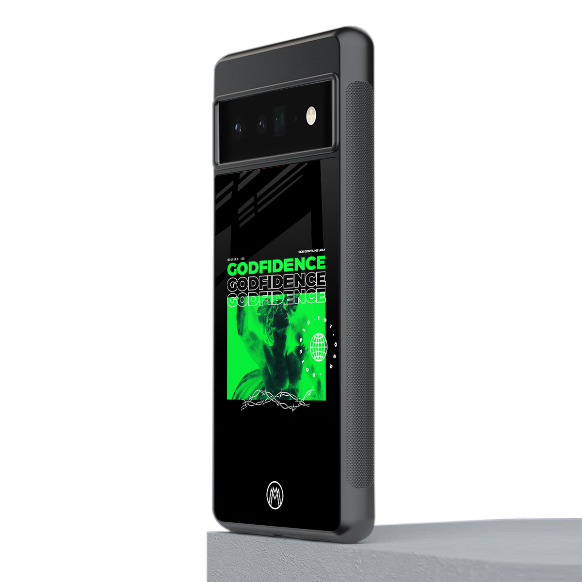 godfidence back phone cover | glass case for google pixel 6 pro