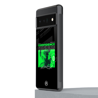 godfidence back phone cover | glass case for google pixel 6 pro
