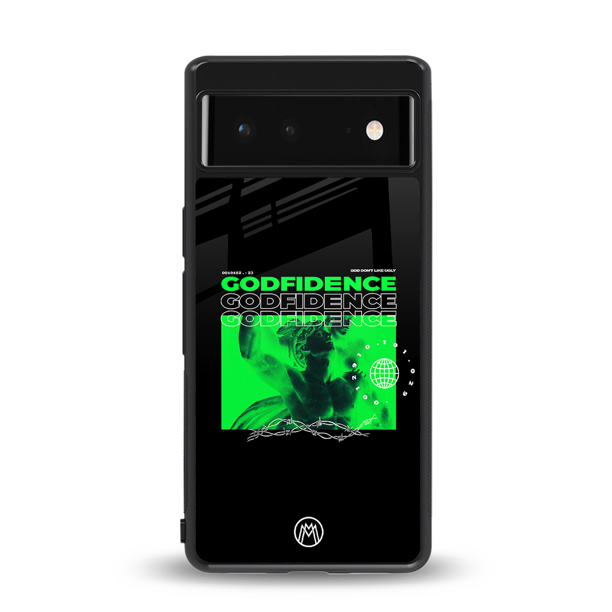godfidence back phone cover | glass case for google pixel 6