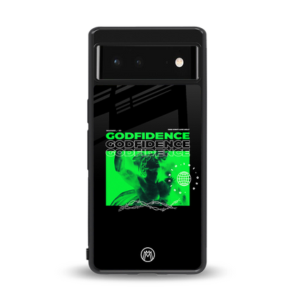 godfidence back phone cover | glass case for google pixel 6