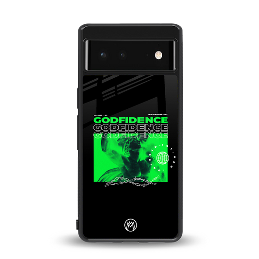 godfidence back phone cover | glass case for Google Pixel 6A