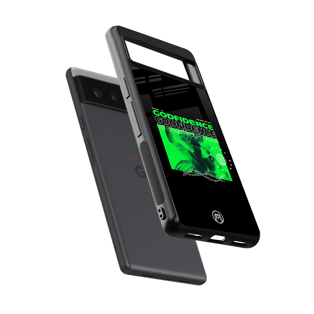 godfidence back phone cover | glass case for google pixel 6