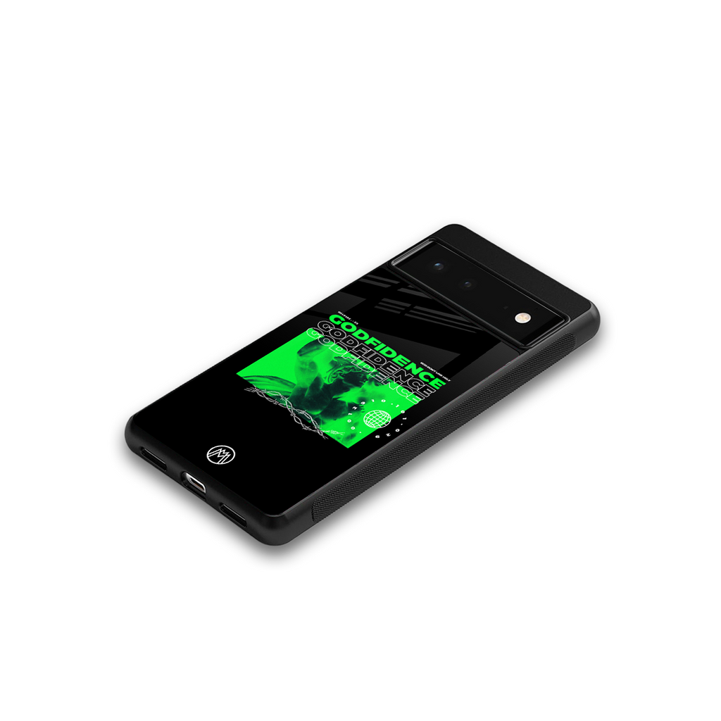 godfidence back phone cover | glass case for Google Pixel 6A