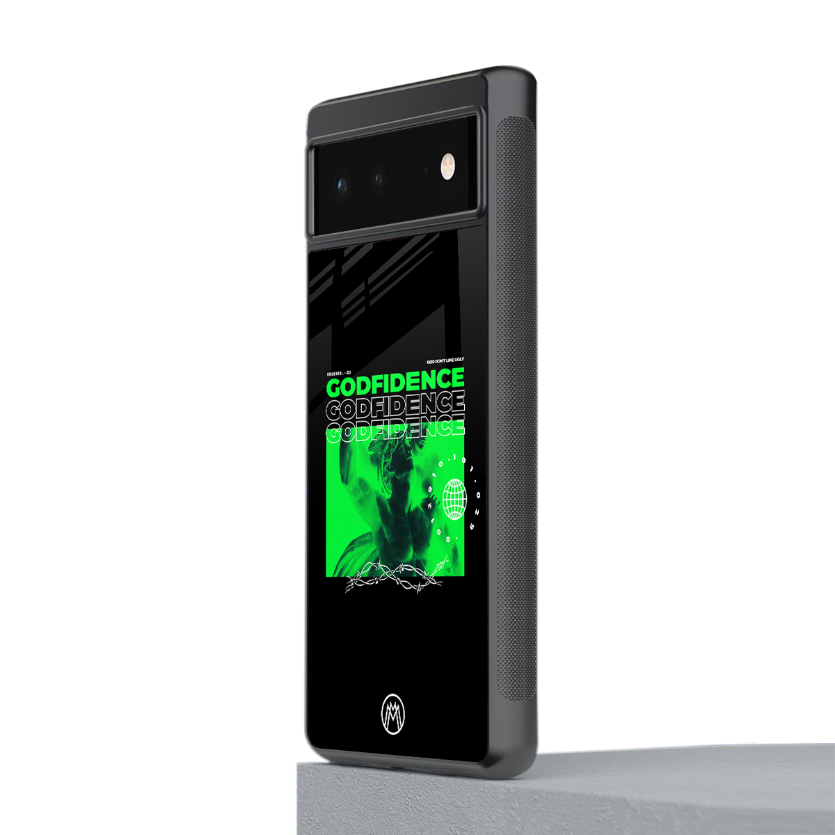 godfidence back phone cover | glass case for google pixel 6