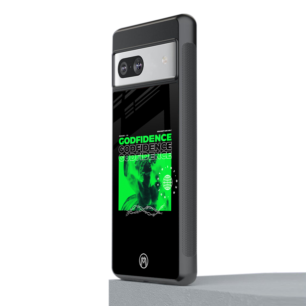 godfidence back phone cover | glass case for Google Pixel 7