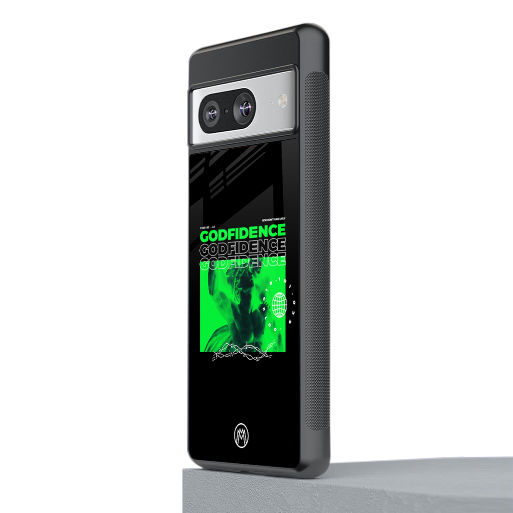 godfidence back phone cover | glass case for Google Pixel 8