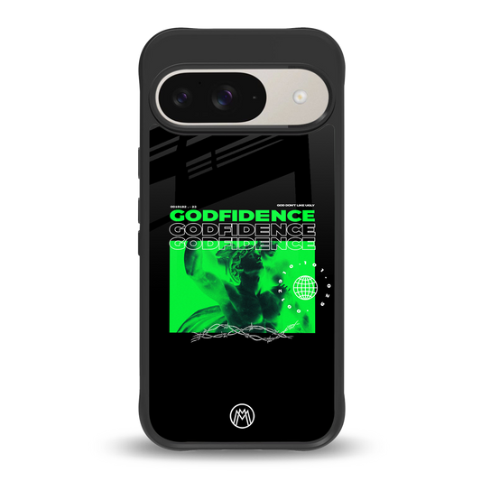 godfidence back phone cover | glass case for google pixel 9