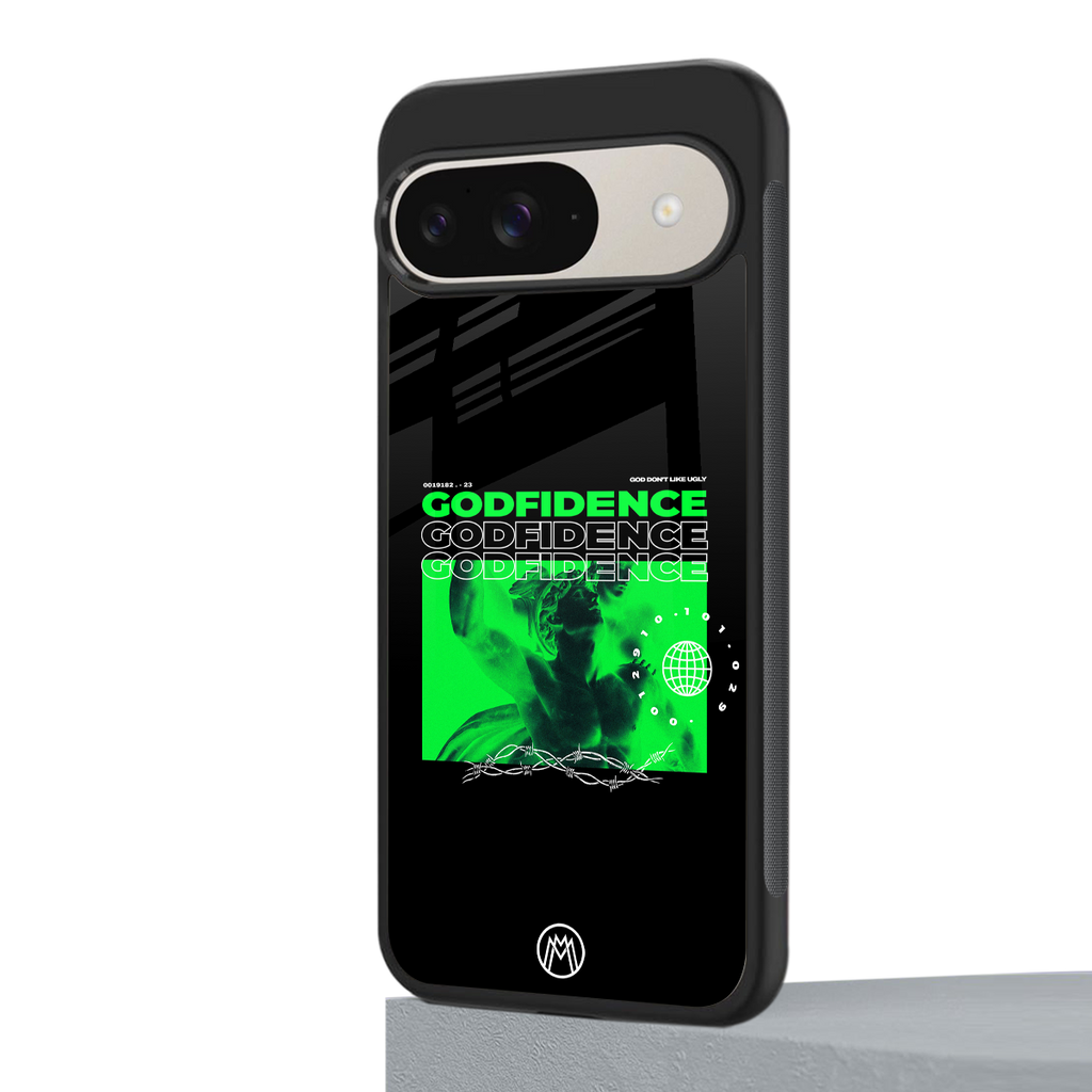 godfidence back phone cover | glass case for google pixel 9