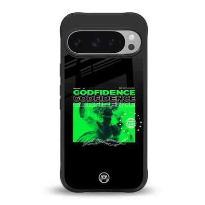 godfidence back phone cover | glass case for google pixel 9 pro xl