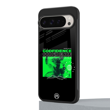 godfidence back phone cover | glass case for google pixel 9 pro xl