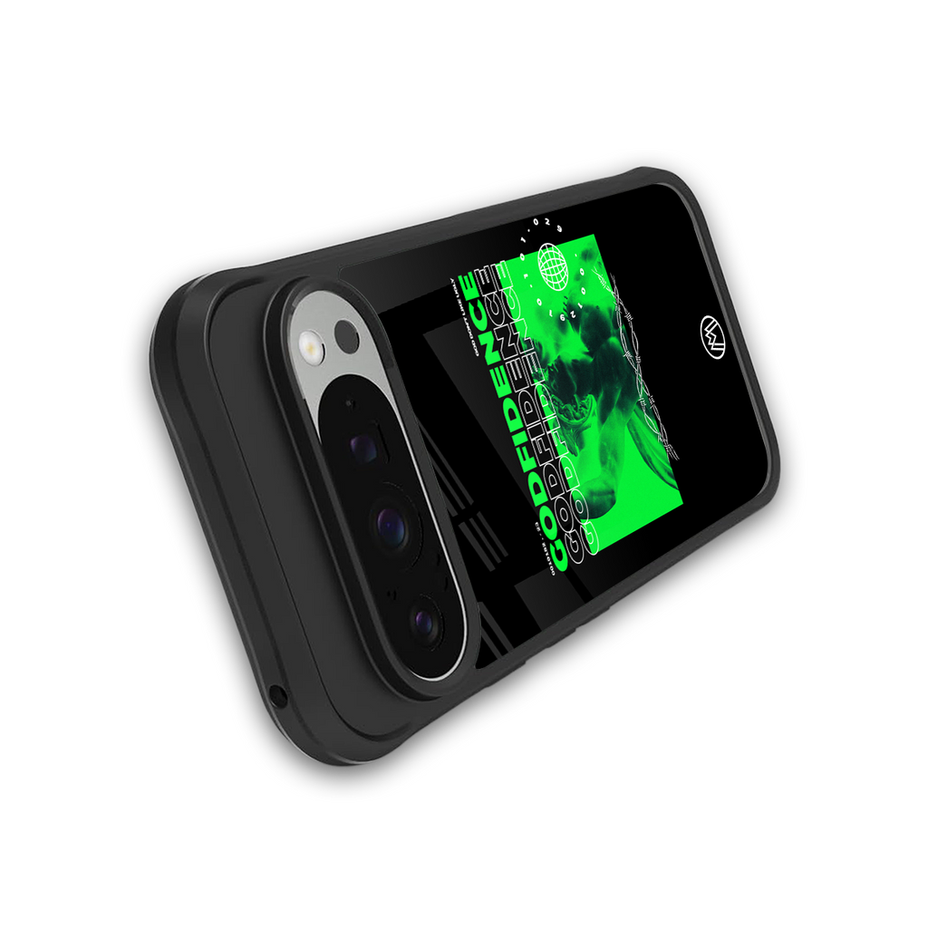 godfidence back phone cover | glass case for google pixel 9 pro