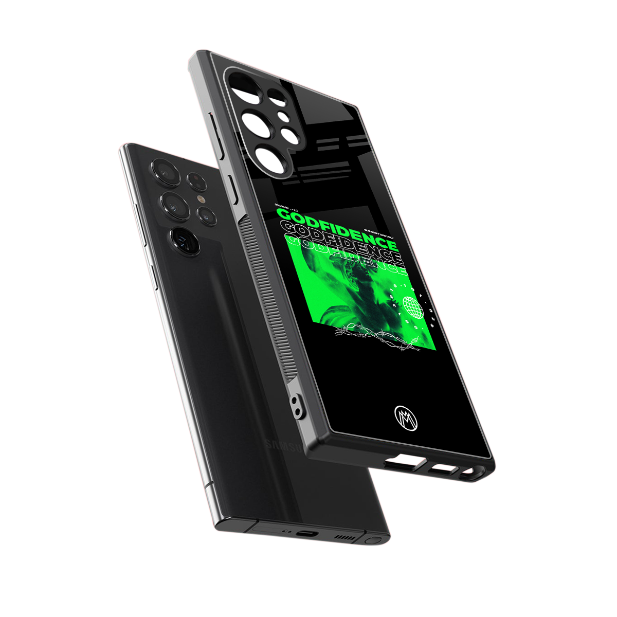 godfidence back phone cover | glass case for samsung galaxy s23 ultra