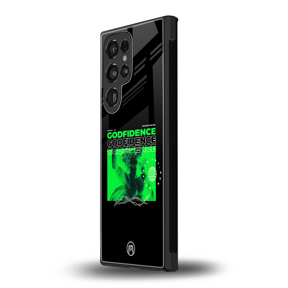 godfidence back phone cover | glass case for samsung galaxy s23 ultra