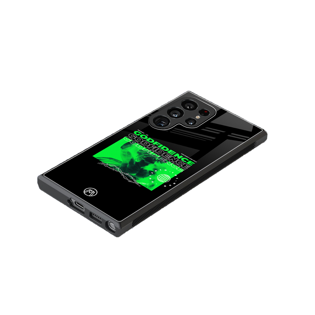 godfidence back phone cover | glass case for samsung galaxy s23 ultra