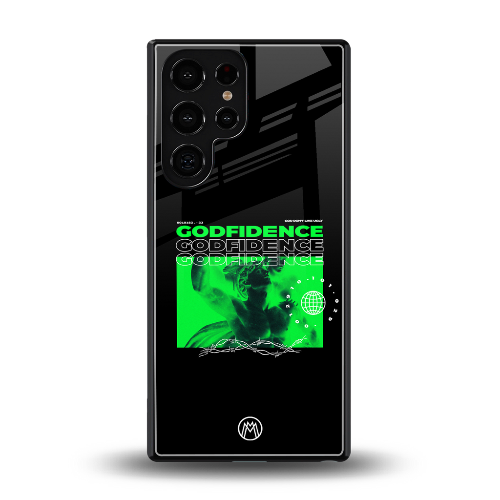 godfidence back phone cover | glass case for samsung galaxy s25 ultra