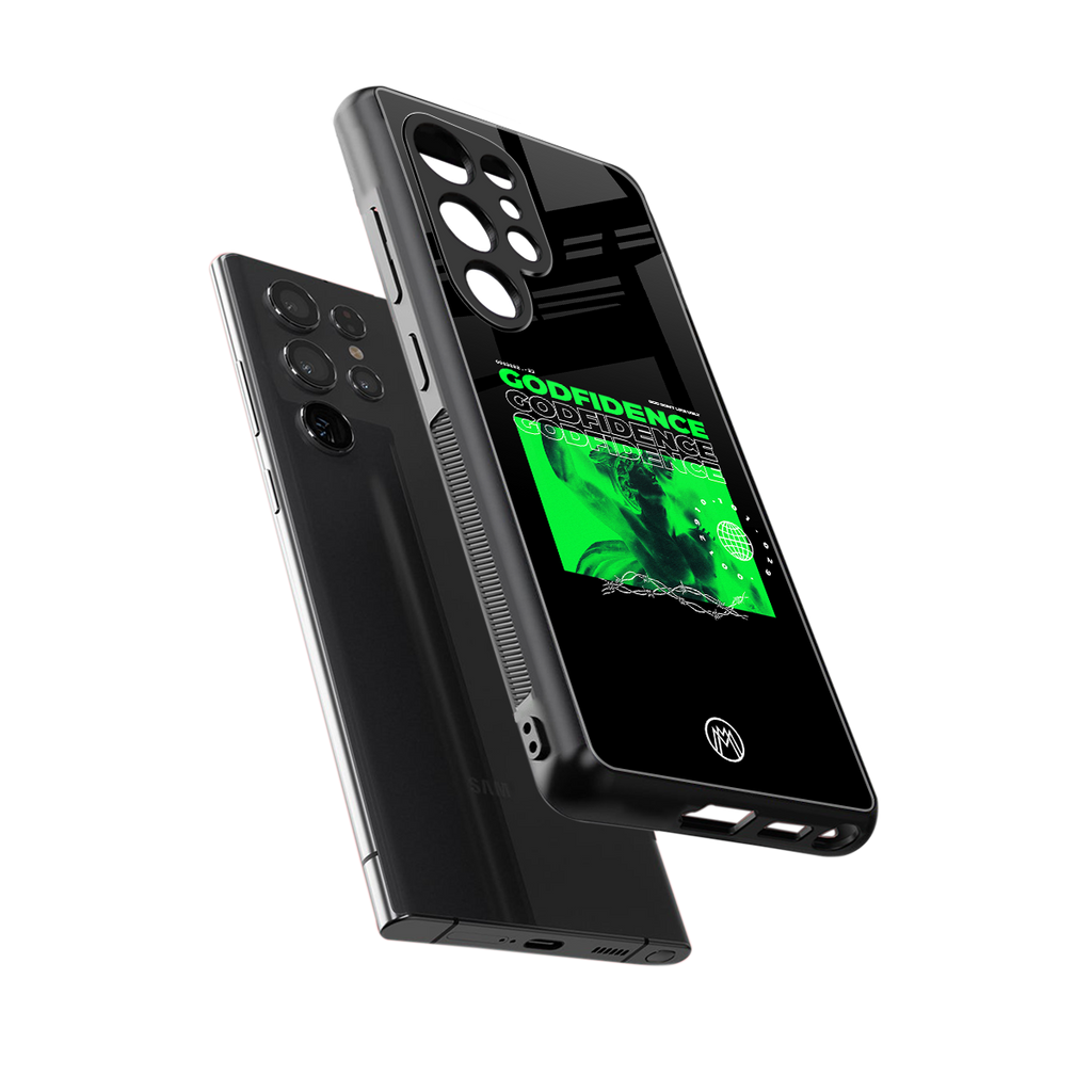 godfidence back phone cover | glass case for samsung galaxy s25 ultra