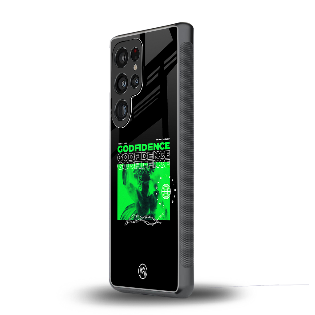 godfidence back phone cover | glass case for samsung galaxy s25 ultra