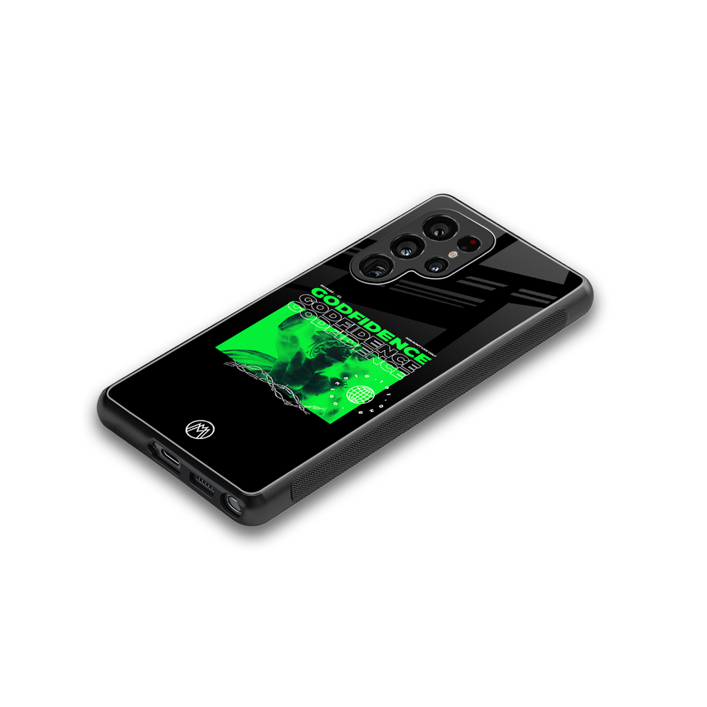 godfidence back phone cover | glass case for samsung galaxy s25 ultra