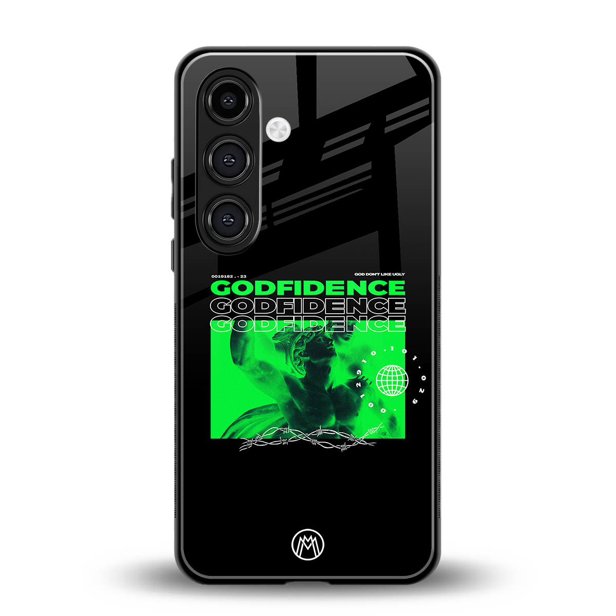 godfidence back phone cover | glass case for samsung galaxy s24 plus