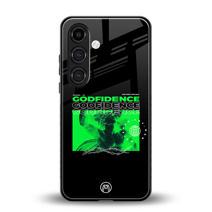 godfidence back phone cover | glass case for samsung galaxy s23 plus