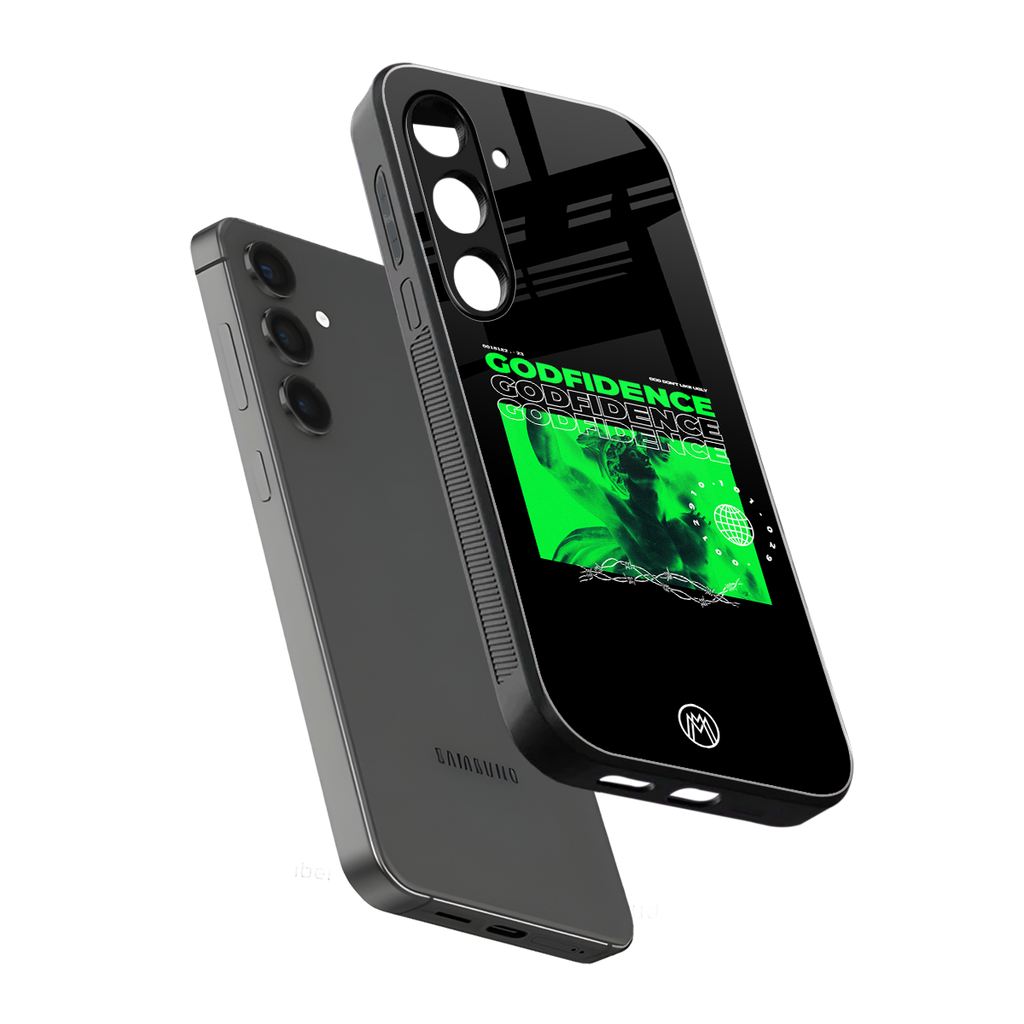 godfidence back phone cover | glass case for samsung galaxy s24