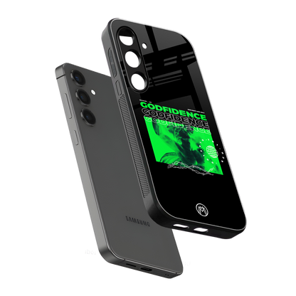 godfidence back phone cover | glass case for samsung galaxy s24 plus